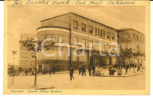 Cartolina originale da collezione 1945 CATANZARO Grande Albergo Moderno Cartolina ANIMATA FP VG 1