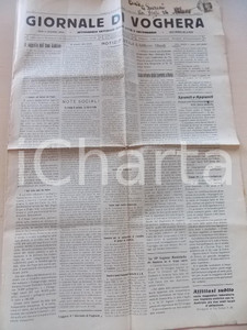 Giornale, rivista storica 1930 GIORNALE DI VOGHERA Chiusura giubileo di Pio XI Settimanale cattolico 1