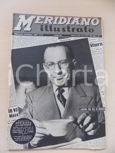 Giornale, rivista storica 1952 MERIDIANO ILLUSTRATO Adesione al PCI di padre Alighiero TONDI Anno I n° 22 1