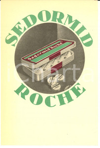 Materiale pubblicitario d’epoca 1950 ca FARMACEUTICA ROCHE Ipnotico SEDORMID Volantino pubblicitario 1