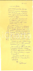 Autografo originale 1981 MILANO Giacomo Carlo BASCAPE  su ristampa strenne Ist. RACHITICI Autografo 1