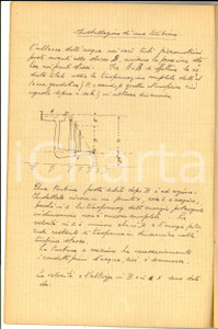 Oggetto da collezione cartaceo 1925 ca Ernesto POGGIO Quaderno appunti di ingegneria  Motori e turbine 40 pp. 1