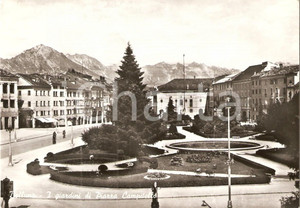 Cartolina originale da collezione 1963 BELLUNO Giardini di Piazza Campitello Cartolina FG VG 1