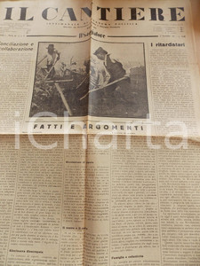 Giornale, rivista storica 1934 IL CANTIERE La Germania e gli armamenti Giornale politico Anno I n° 10 1