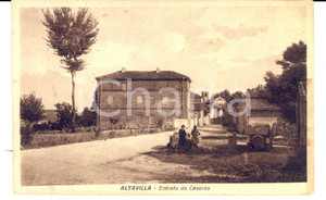 Cartolina originale da collezione 1931 ALTAVILLA MONFERRATO Entrata da CASORZO Cartolina ANIMATA auto FP VG 1