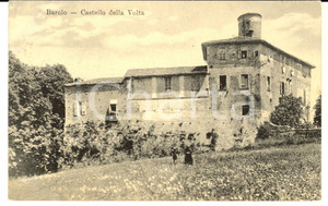 Cartolina originale da collezione 1915 BAROLO CN Veduta del Castello della Volta Cartolina ANIMATA FP VG 1