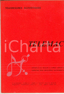 Materiale pubblicitario d’epoca 1965 ca PARIS TELEMAC Apparecchi per misurazioni a corda vibrante Catalogo 1
