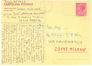 Autografo originale 1973 PADOVA Pianista Adam RIEGER visita l Italia e progetta ricerche AUTOGRAFO 1