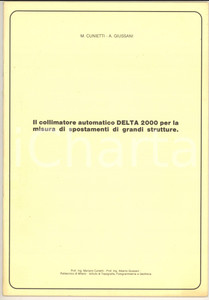 Materiale pubblicitario d’epoca 1975 ca  M. CUNIETTI  A. GIUSSANI Collimatore automatico DELTA 2000 30 pp. 1