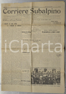 Giornale, rivista storica 1913 CORRIERE SUBALPINO La guerra turcobalcanica Giornale anno III nÂ° 41 1