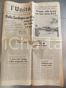 Giornale, rivista storica 1965 L UNITA   Salta in aria base USA IN VIETNAM Giornale anno XIII nÂ° 19 1