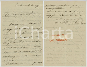 Autografo originale 1900 ca MILANO Elisa TRIVULZIO SCOTTI sul rifiuto di un fidanzamento Autografo 1