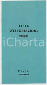 Materiale pubblicitario d’epoca 196465 CIECH POLONIA Lista d esportazione dei prodotti chimici Pieghevole 1
