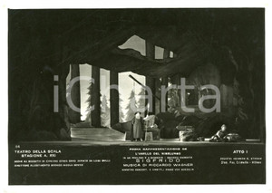 Cartolina originale da collezione 194243 MILANO Teatro alla SCALA Sigfrido  Atto I Regia STROHM Foto seriale 1