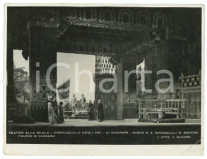 Fotografia d epoca originale 1924 MILANO Teatro alla SCALA Il crepuscolo degli Dei  Atto II ROVESCALLI Foto 1