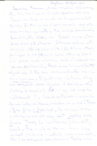 Manoscritto, lettera originale 1970 BOGLIASCO Carlo MARTINENGHI ricorda le donne della sua gioventÃ¹ Lettera 1