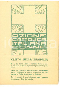 Oggetto da collezione cartaceo 1944 ARONA NO Tessera AZIONE CATTOLICA ITALIANA DONNE Vincenzina BEVILACQUA 1