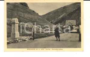 Cartolina originale da collezione 1937 BRENNERO Confine  Sentinella italiana Cartolina postale ANIMATA FP VG 1