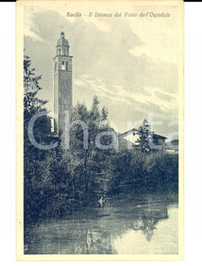 Cartolina originale da collezione 1930 ca SACILE PN Il LIVENZA visto dal Ponte dell Ospedale Cartolina FP NV 1