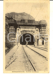 Cartolina originale da collezione 1930 BARDONECCHIA TO Galleria del FREJUS Cartolina ANIMATA soldati FP 1