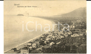 Cartolina originale da collezione 1913 CERIALE SV Panorama dal monte PICCARO Cartolina postale FP VG 1