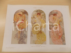 Stampa, bozzetto originale 1910 ca ARTE DECORATIVA Aleardo TERZI  Pannelli decorativi per PIAGGIO Tavola 1
