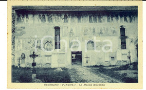 Cartolina originale da collezione 1930 ca PINZOLO TN Giudicarie  La Danza macabra Cartolina postale FP NV 1
