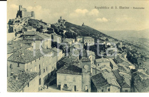 Cartolina originale da collezione 1910 ca REPUBBLICA SAN MARINO Panorama dall alto Cartolina postale FP NV 1