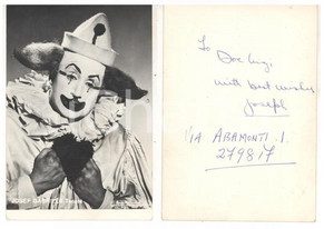 Autografo originale 1971 I PAGLIACCI Ritratto del tenore Joseph GABRIELS Foto seriale con AUTOGRAFO 1