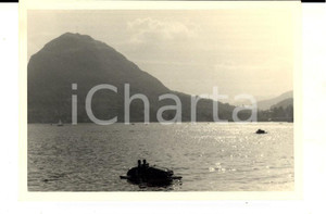 Fotografia d epoca originale 1960 ca LUGANO Veduta sul lago al tramonto Fotografia VINTAGE 10x7 cm 1