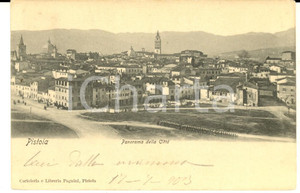 Cartolina originale da collezione 1903 PISTOIA Panorama della cittÃ  Cartolina postale VINTAGE FP VG 1