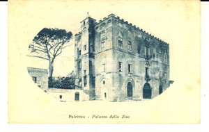 Cartolina originale da collezione 1930 PALERMO Veduta del palazzo della ZISA Cartolina postale FP VG 1