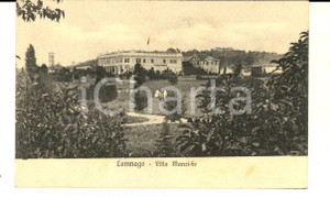 Cartolina originale da collezione 1913 BODIO LOMNAGO VA Veduta di villa MANZIFE Cartolina FP VG 1