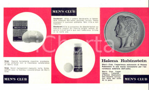 Materiale pubblicitario d’epoca 1970 ca HELENA RUBINSTEIN Brochure illustrata MEN S CLUB VINTAGE 6x10 cm 1