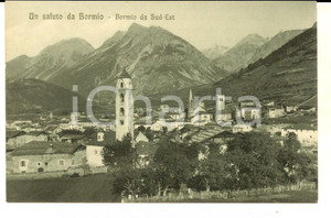 Cartolina originale da collezione 1915 ca BORMIO SO Veduta panoramica da SudEst Cartolina FP NV 1