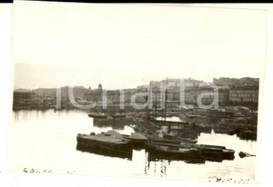 Fotografia d epoca originale 1950 ca TRIESTE Veduta invernale del golfo Foto VINTAGE 9x6 cm 1