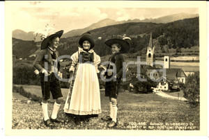 Cartolina originale da collezione 1957 DOLOMITI SAN LORENZO DI SEBATO Costumi VAL PUSTERIA Cartolina FP VG 1