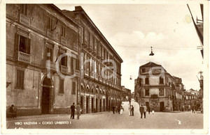 Cartolina originale da collezione 1936 VIBO VALENTIA Veduta di corso UMBERTO I Cartolina ANIMATA FP VG 1