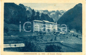 Cartolina originale da collezione 1930 ca PONTEDILEGNO BS Veduta del Grande Albergo Cartolina FP NV 1