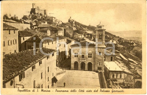 Cartolina originale da collezione 1950 ca REPUBBLICA DI SAN MARINO Panorama da Palazzo Governativo Cartolina FP 1