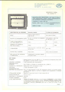 Materiale pubblicitario d’epoca 1972 MILANO F.lli SILIPRANDI, CHIESA & C. Registratore indicatore CZ 8000 1
