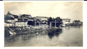 Fotografia d epoca originale 1920 ca PAVIA Veduta di BORGO TICINO Fotografia VINTAGE 15x8 cm 1