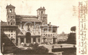 Cartolina originale da collezione 1905 ROMA Villa Medici ora Palazzo dell Accademia di Francia Cartolina FP VG 1