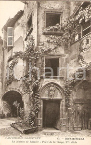 Cartolina originale da collezione 1935 ca MONTFERRAND Maison de LucrÃ¨ce  POrte de la Vierge Cartolina FP NV 1