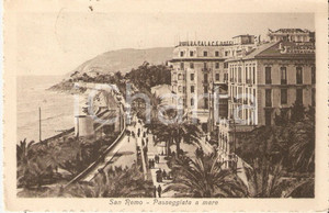 Cartolina originale da collezione 1921 SANREMO IM Panorama con RIVIERA PALACE HOTEL Cartolina FP VG 1