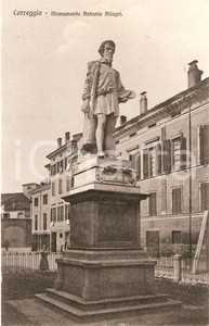 Cartolina originale da collezione 1930 ca CORREGGIO RE Monumento ad Antonio ALLEGRI Cartolina FP NV 1