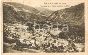 Cartolina originale da collezione 1928 RIO DI PUSTERIA BZ Panorama verso Punta Lucertola Cartolina FP NV 1