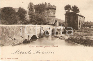 Cartolina originale da collezione 1905 TIVOLI RM Panorama con Ponte Lucano Cartolina FP VG 1