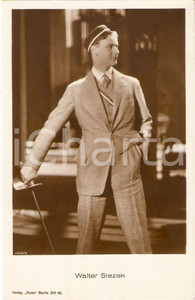 Cartolina originale da collezione 1935 ca CINEMA Attore Walter SLEZAK impugna spada Cartolina FP NV 1