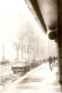 Fotografia d epoca originale 1963 MILANO La città dopo una nevicata Foto 10x7cm 1